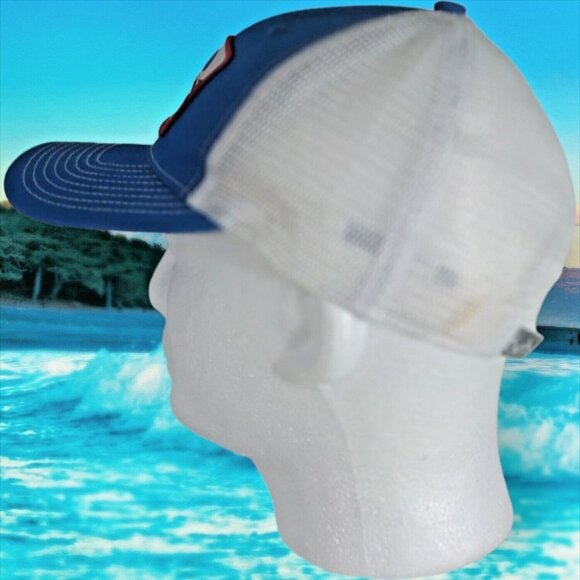 RealTree Bass Truckers Cap Snapback Meshback Blue Baseball Hunting Sports Hat - Picture 4 of 16